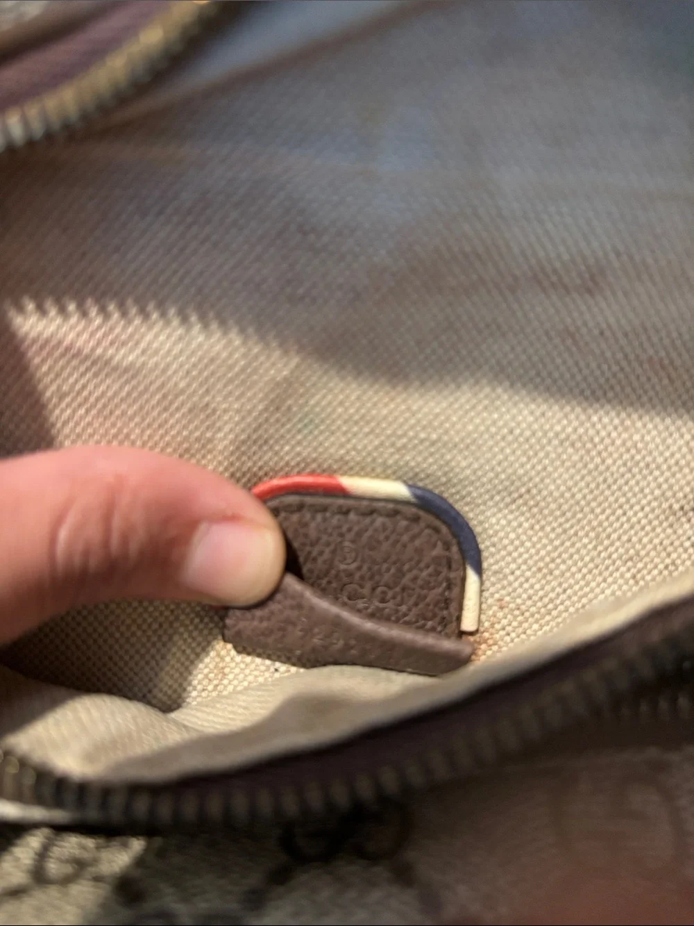 Gucci Beige Monogram Belt Bag with Colorful Patch Accents